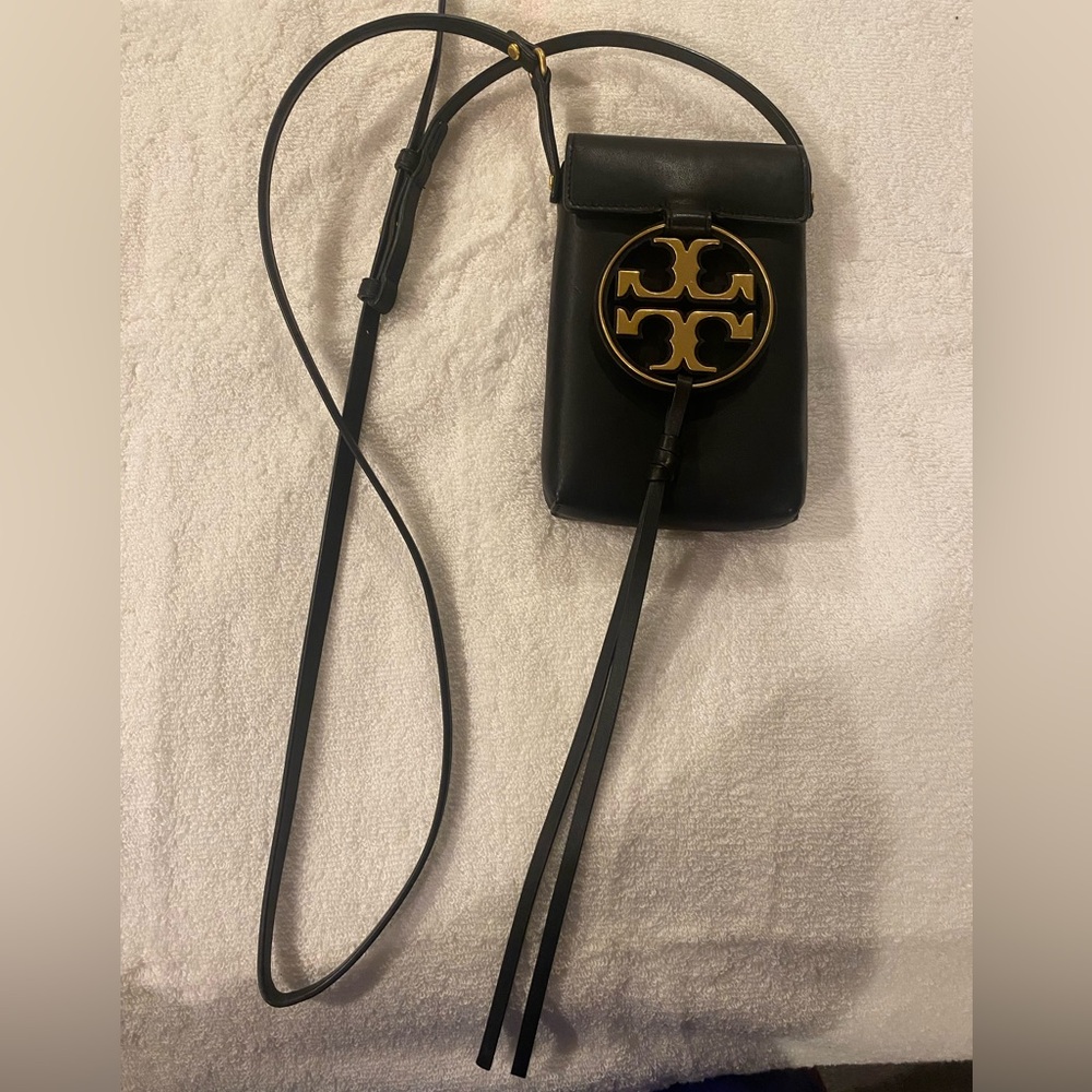 Tory Burch Phone Crossbody Bag with Gold Logo